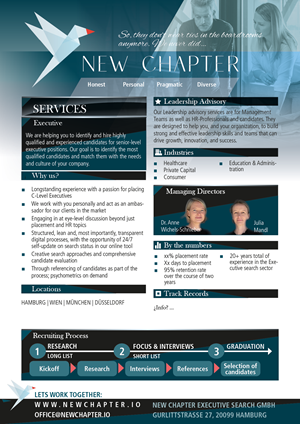 Print Design by LOM for New Chapter Executive Search GmbH | Design #30235743
