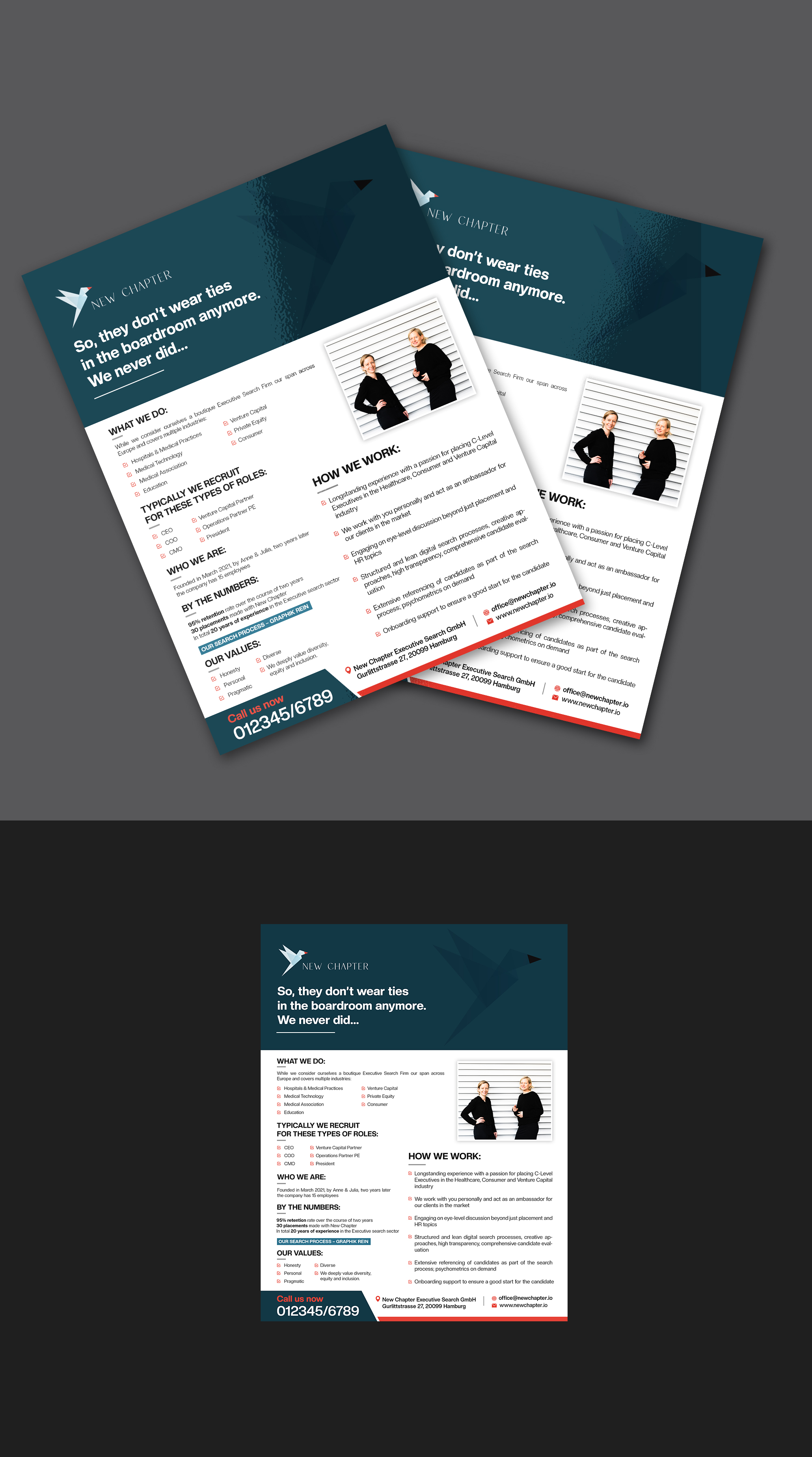 Print Design par TAMZ pour New Chapter Executive Search GmbH | Design #30241342