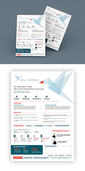 Print Design par debdesign pour New Chapter Executive Search GmbH | Design : #30239750