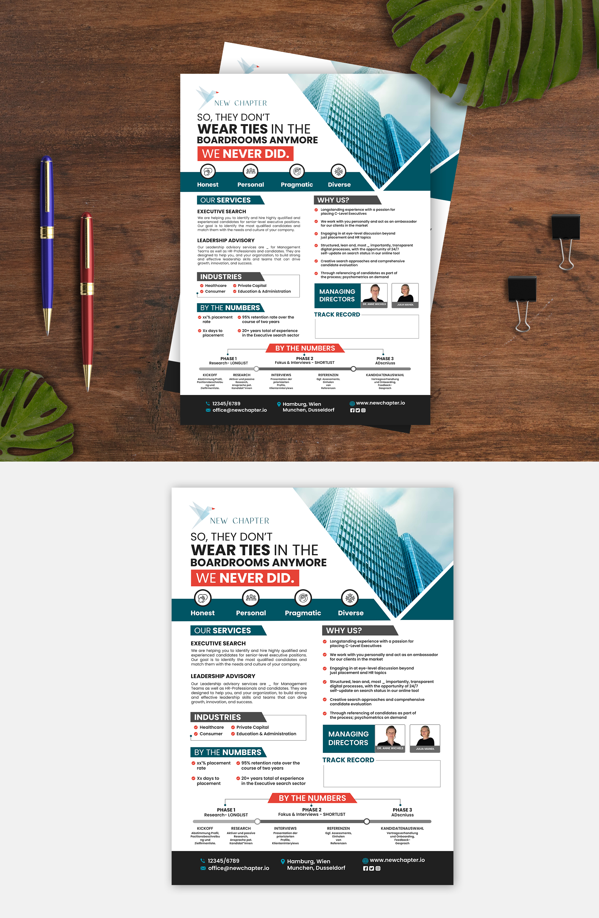 Print Design par debdesign pour New Chapter Executive Search GmbH | Design #30239771