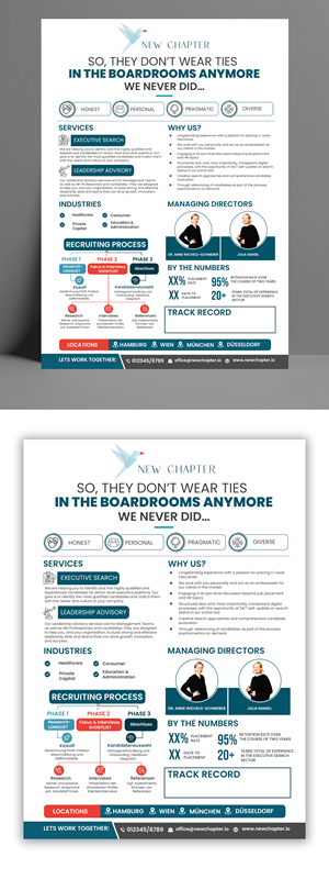 Print Design par debdesign pour New Chapter Executive Search GmbH | Design : #30239777