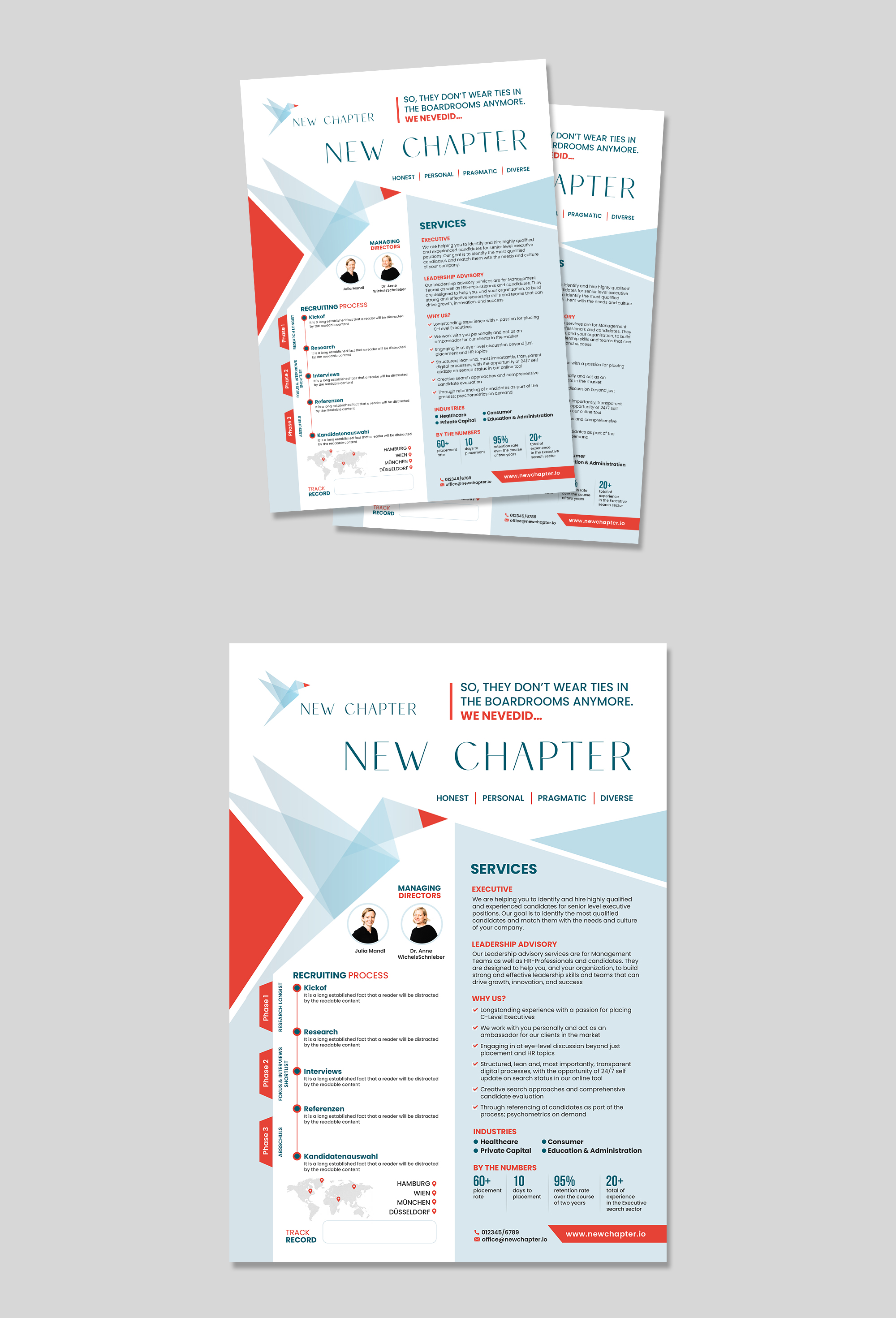 Print Design par debdesign pour New Chapter Executive Search GmbH | Design #30239789