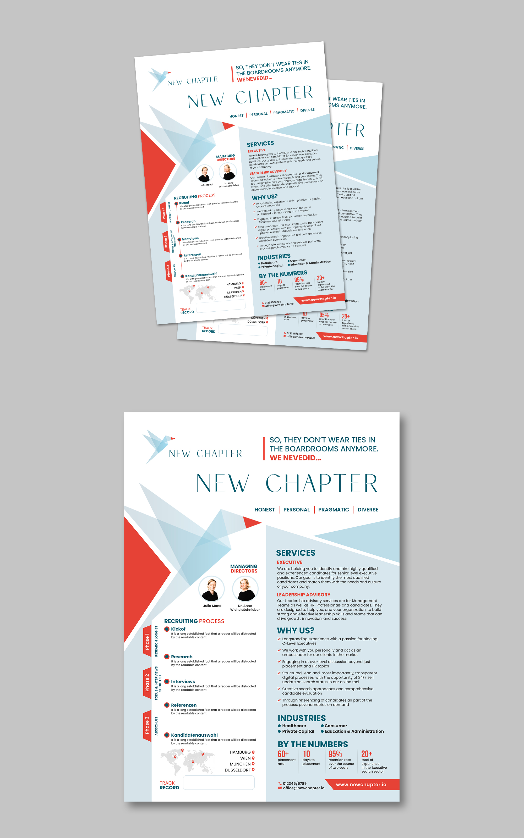 Print Design par debdesign pour New Chapter Executive Search GmbH | Design #30241540