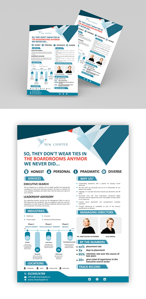 Print Design par debdesign pour New Chapter Executive Search GmbH | Design : #30241800
