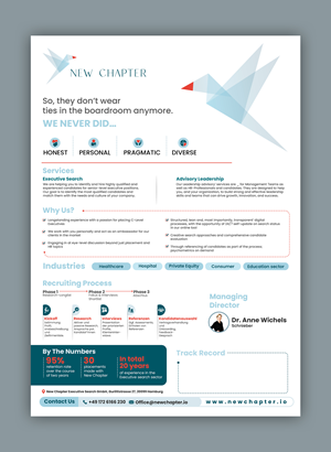 Print Design by debdesign for New Chapter Executive Search GmbH | Design: #30359009