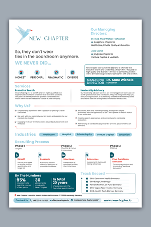 Print Design by debdesign for New Chapter Executive Search GmbH | Design: #30382385