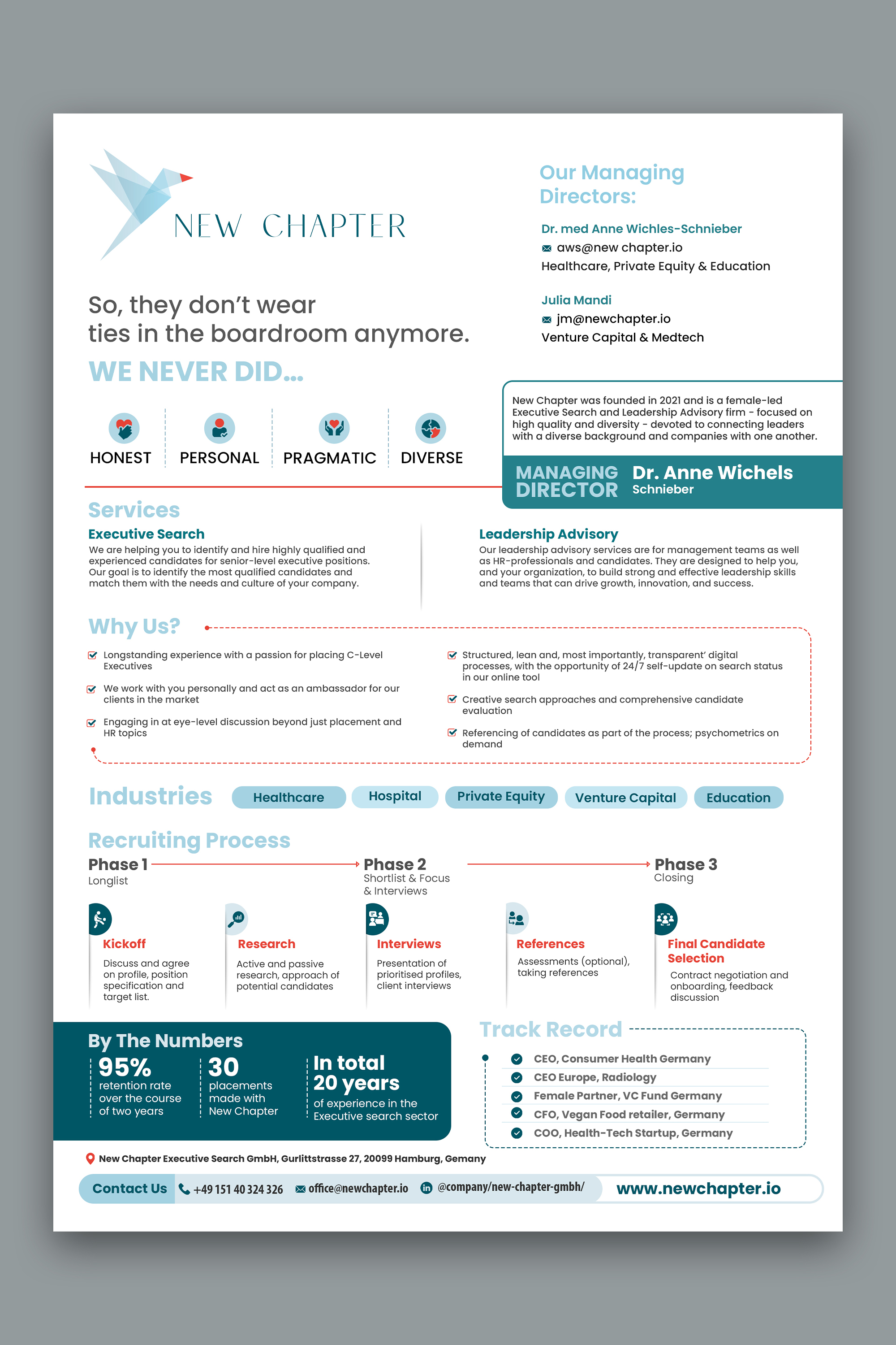 Print Design par debdesign pour New Chapter Executive Search GmbH | Design #30385777