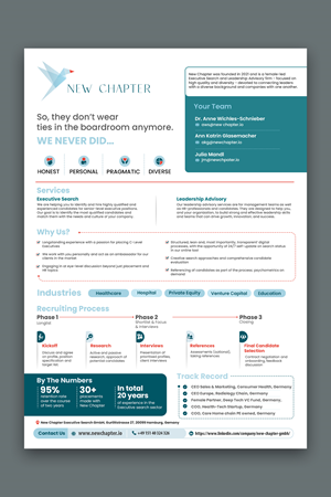 Print Design by debdesign for New Chapter Executive Search GmbH | Design: #30385892