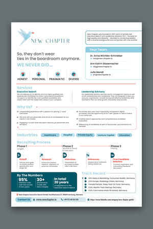 Print Design by debdesign for New Chapter Executive Search GmbH | Design: #30385908