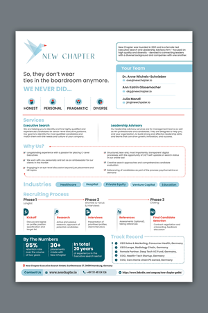 Print Design by debdesign for New Chapter Executive Search GmbH | Design: #30389017