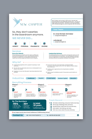 Print Design by debdesign for New Chapter Executive Search GmbH | Design: #30391760