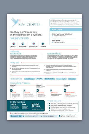 Print Design by debdesign for New Chapter Executive Search GmbH | Design: #30391901