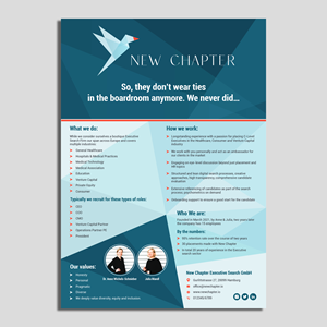 Print Design par ecorokerz pour New Chapter Executive Search GmbH | Design : #30230613