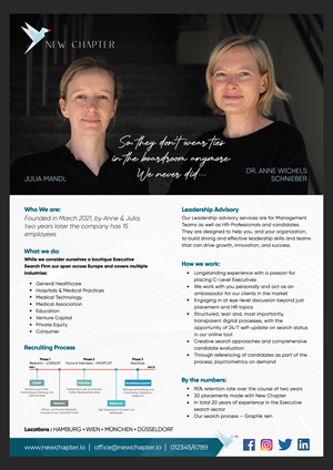 Print Design by aj for New Chapter Executive Search GmbH | Design #30257025
