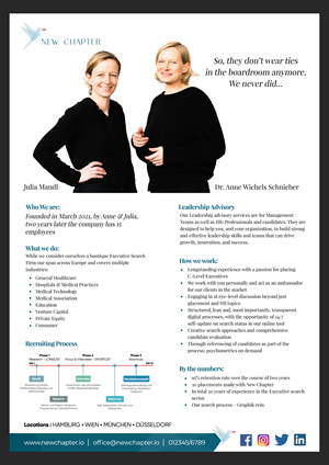 Print Design par aj pour New Chapter Executive Search GmbH | Design : #30257474