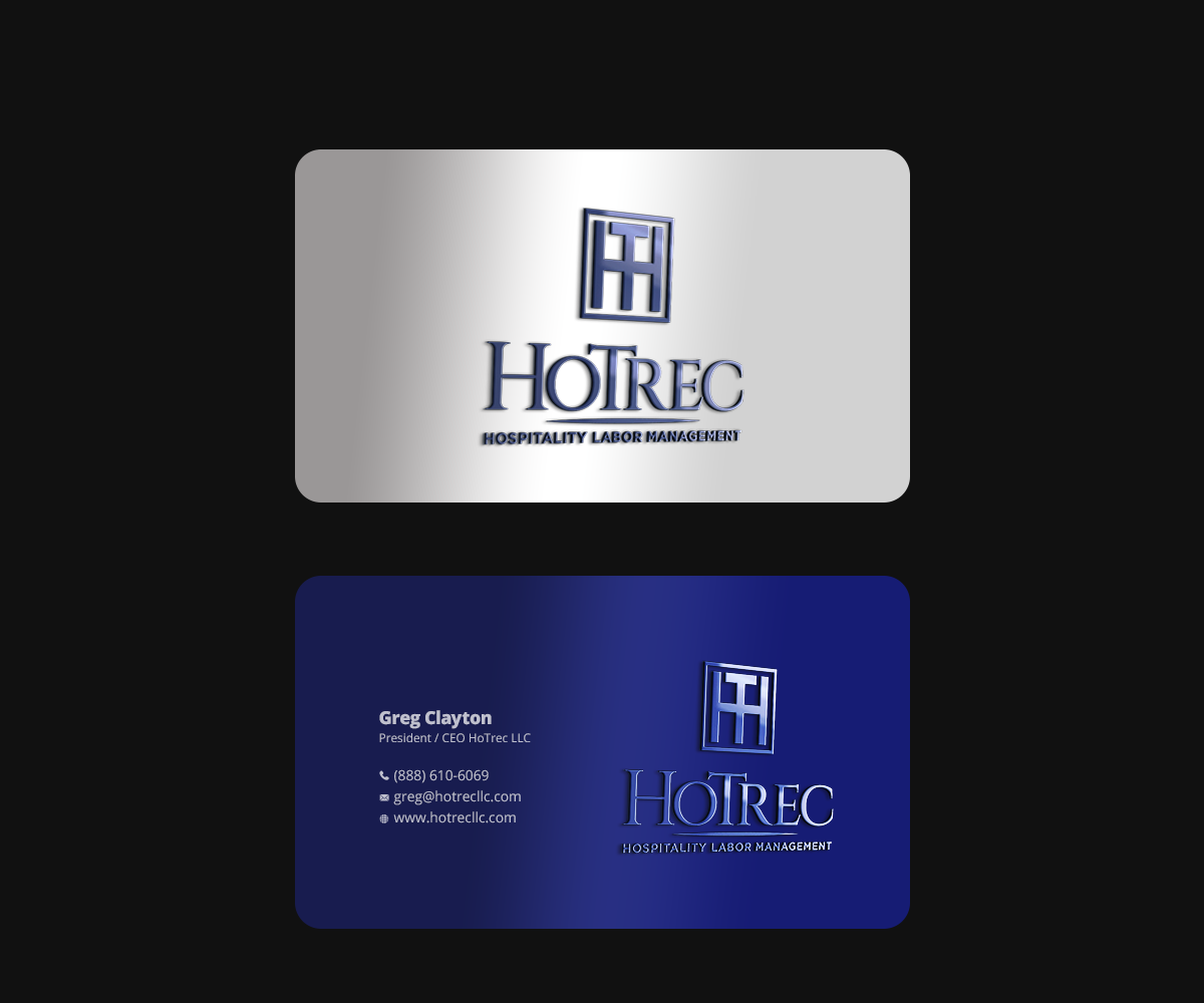 Business Card Design by Andrés Sebastián for Hotrec LLC | Design #30232485