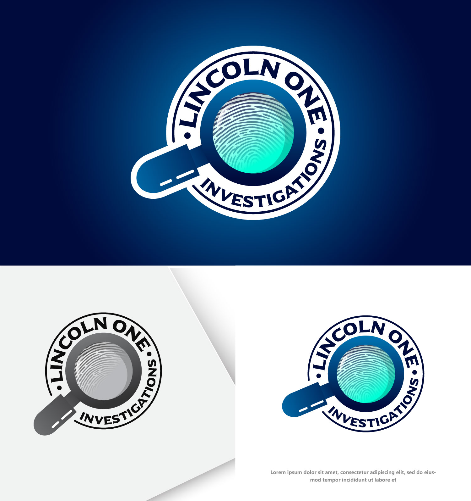 Logo Design by Revolt Team for Lincoln One Investigations | Design #30237453