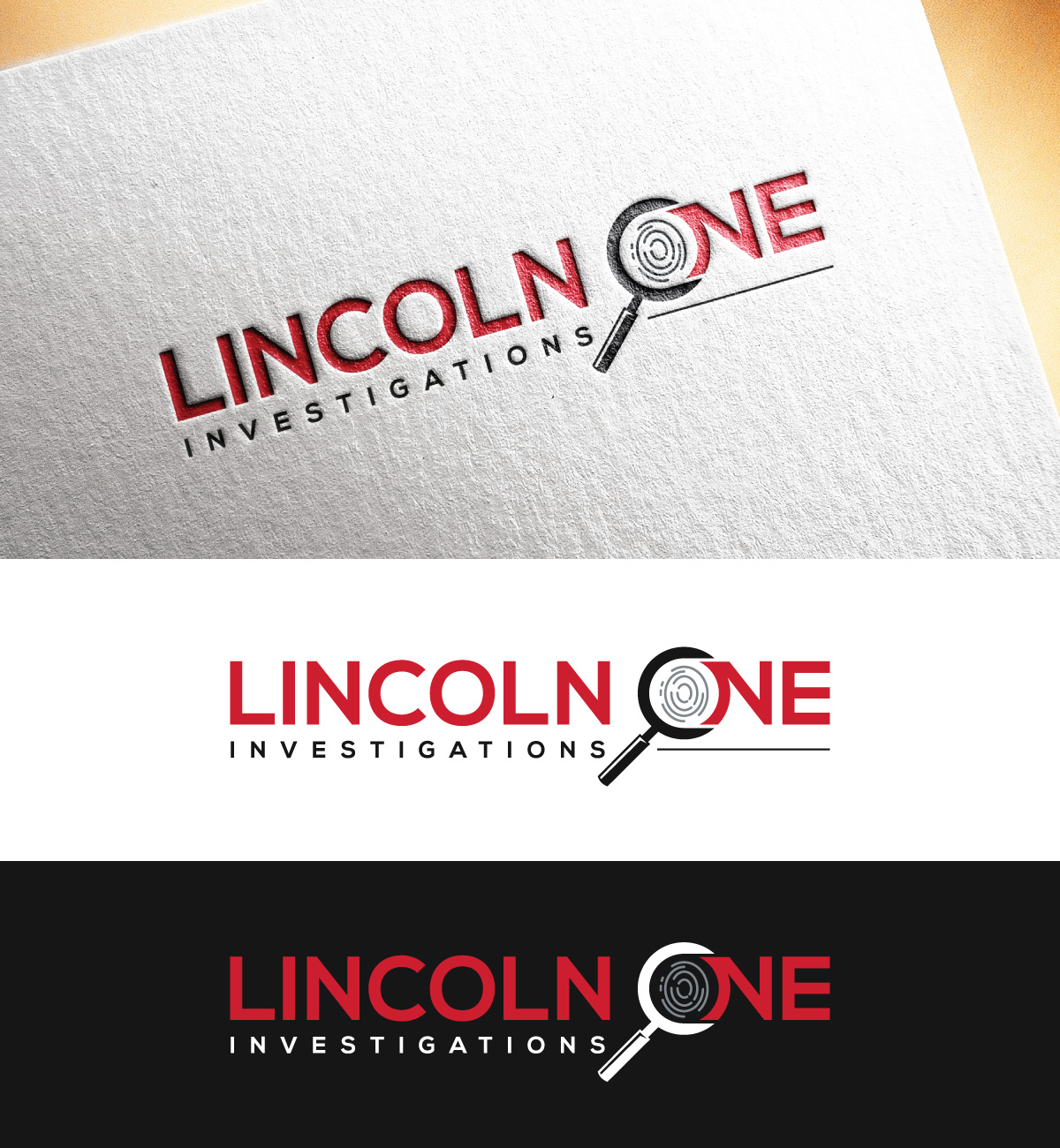 Logo Design by Dot Design 3 for Lincoln One Investigations | Design #30238551