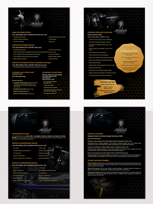 Menu Design by creativemood438 for alchemist garage detailing | Design: #30285462