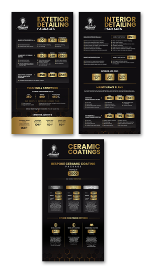 Menu Design by debdesign for alchemist garage detailing | Design: #30264537
