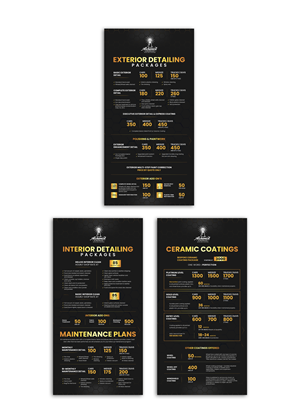Menu Design by debdesign for alchemist garage detailing | Design: #30264579