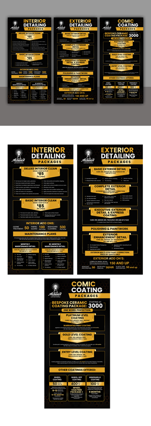 Menu Design by debdesign for alchemist garage detailing | Design: #30264632