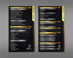 Menu Design by vpt_creations for alchemist garage detailing | Design: #30271778
