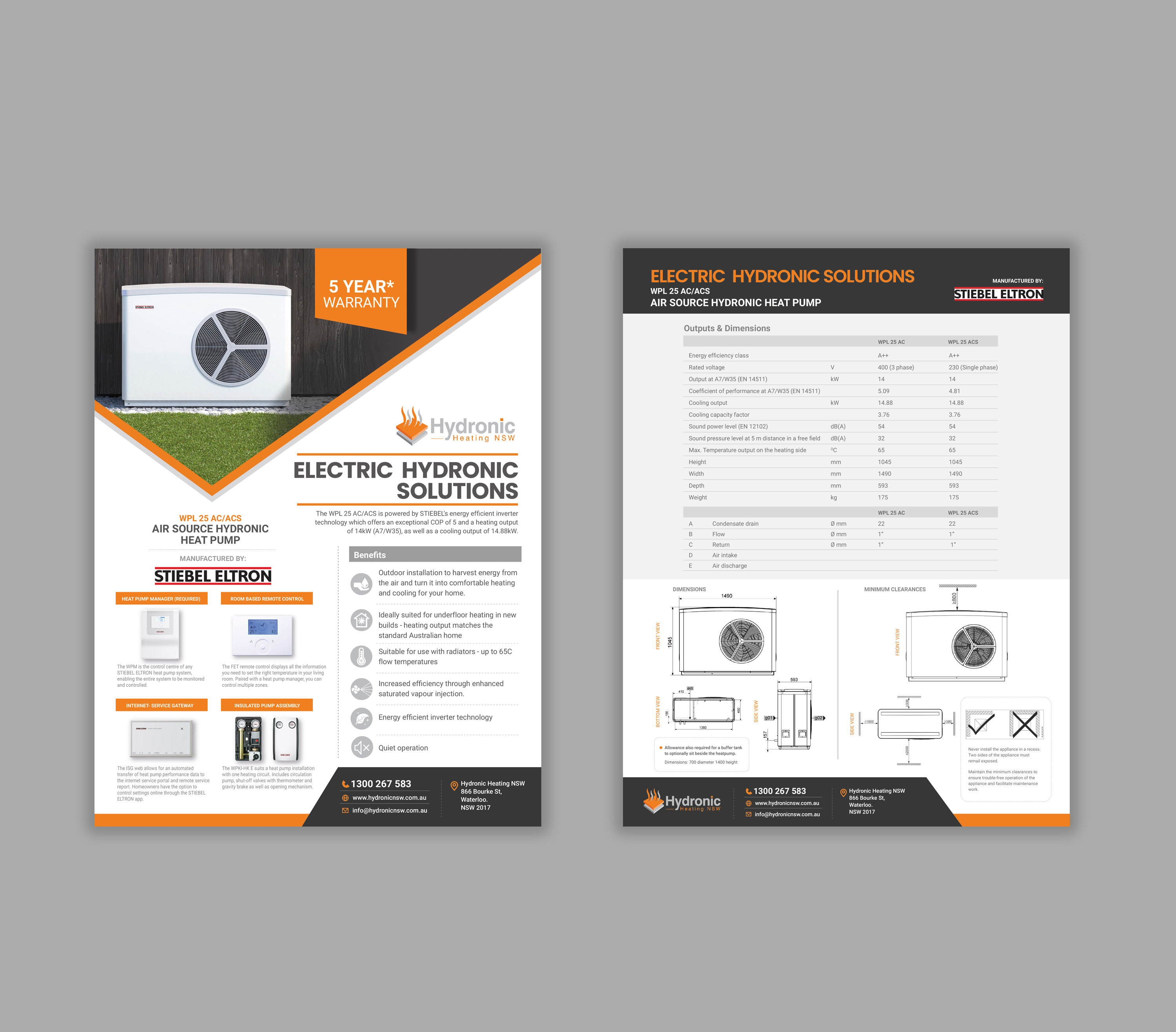 Brochure Design by mscreations.lk for Hydronic Heating NSW | Design #30256558