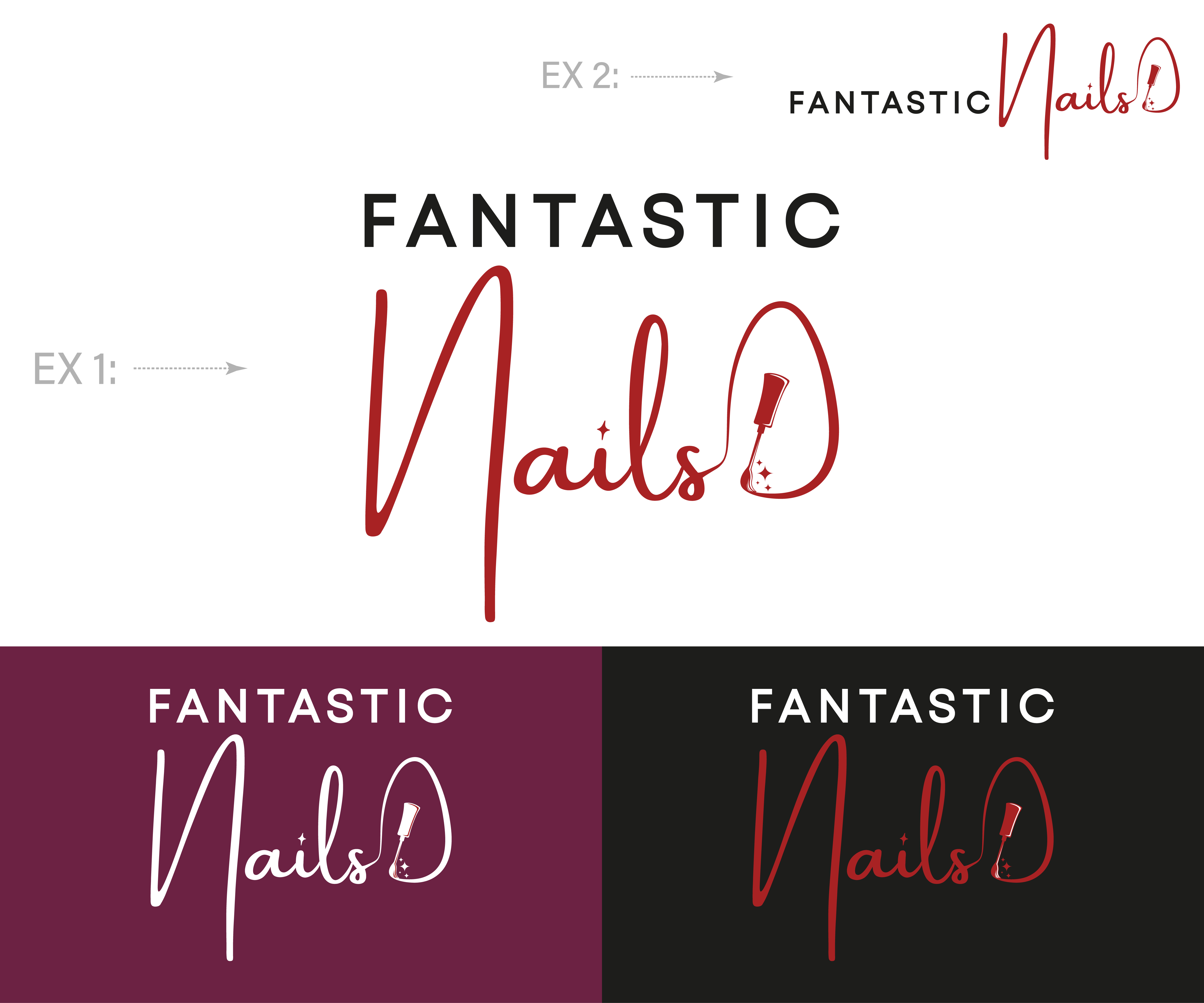 Logo Design by HichamHicho for Fantastic Nails, LLC. | Design #30293805