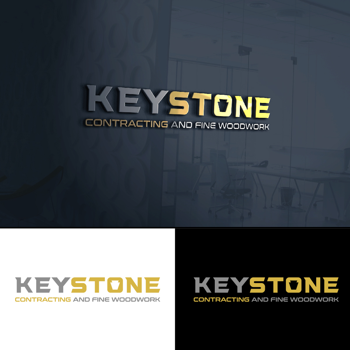 Diseño de Logo por RainART para Keystone Contracting and Fine Woodwork | Diseño: #30270623