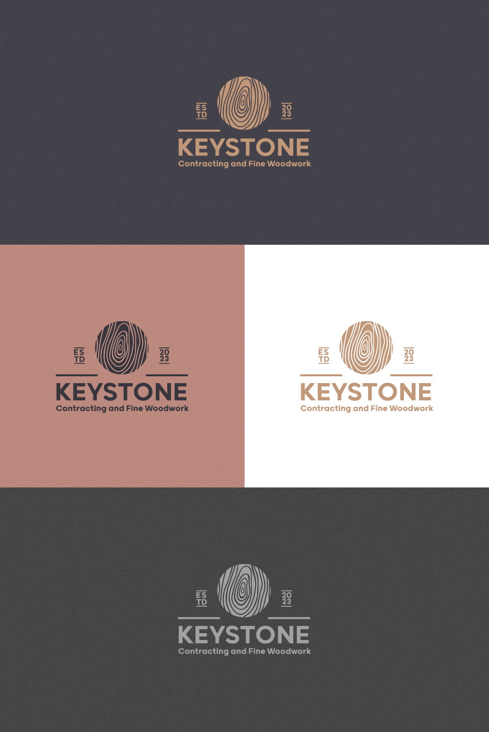 Logo Design by HWdesigns for Keystone Contracting and Fine Woodwork | Design #30269439
