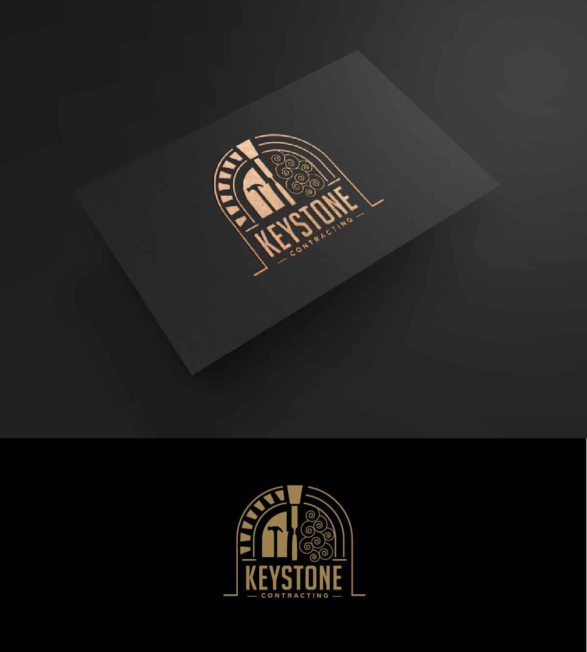 Logo Design by fly  design for Keystone Contracting and Fine Woodwork | Design #30272674