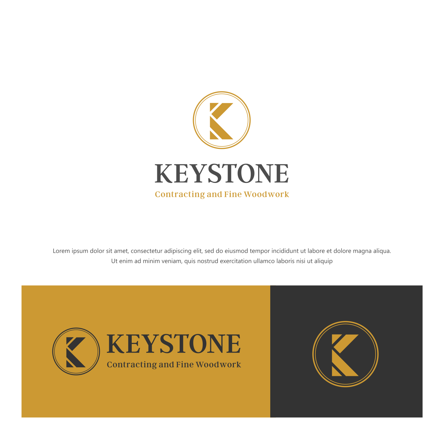 Logo Design by ThiagoB for Keystone Contracting and Fine Woodwork | Design #30275057