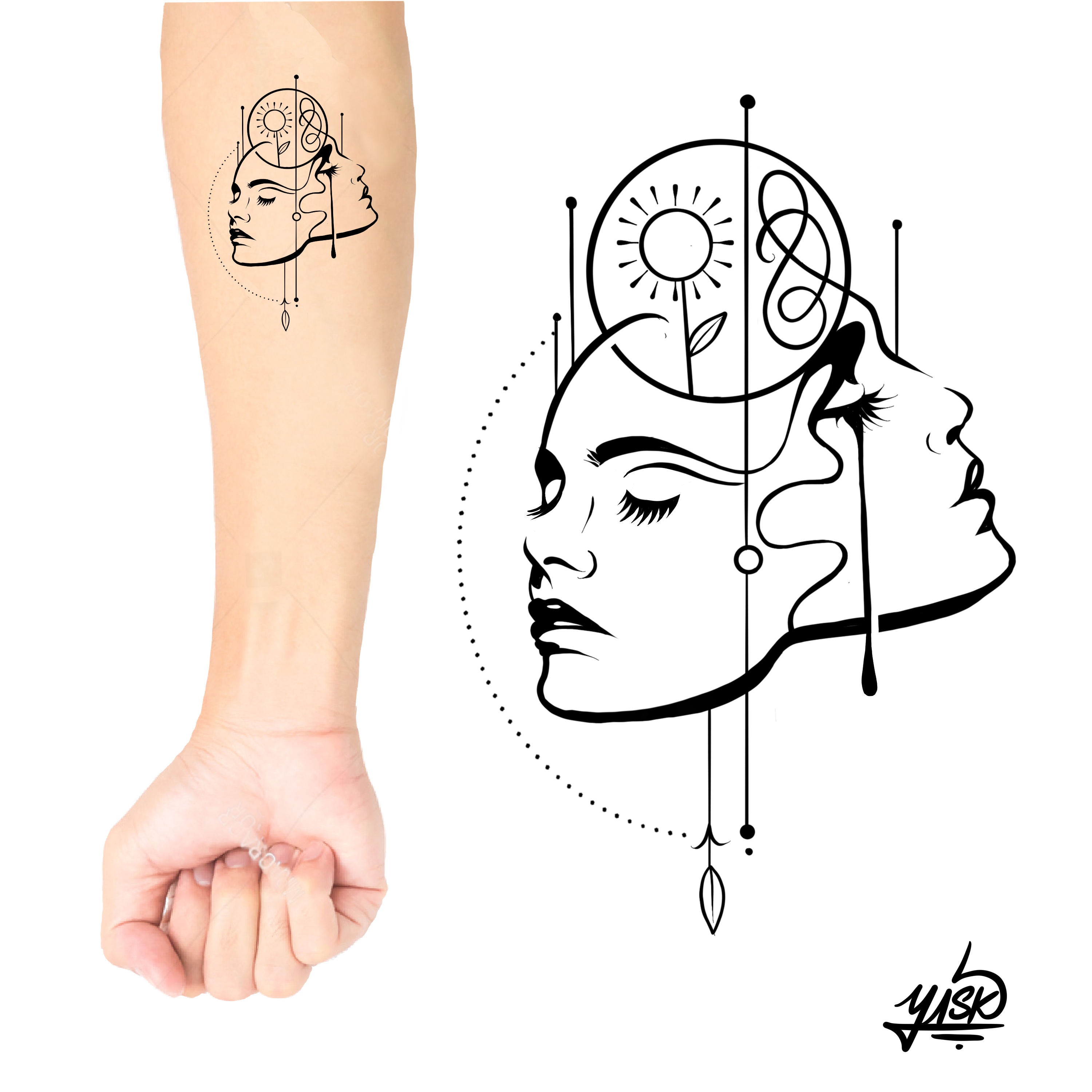 Tattoo Design by El Yisk 2 for this project | Design #30293896
