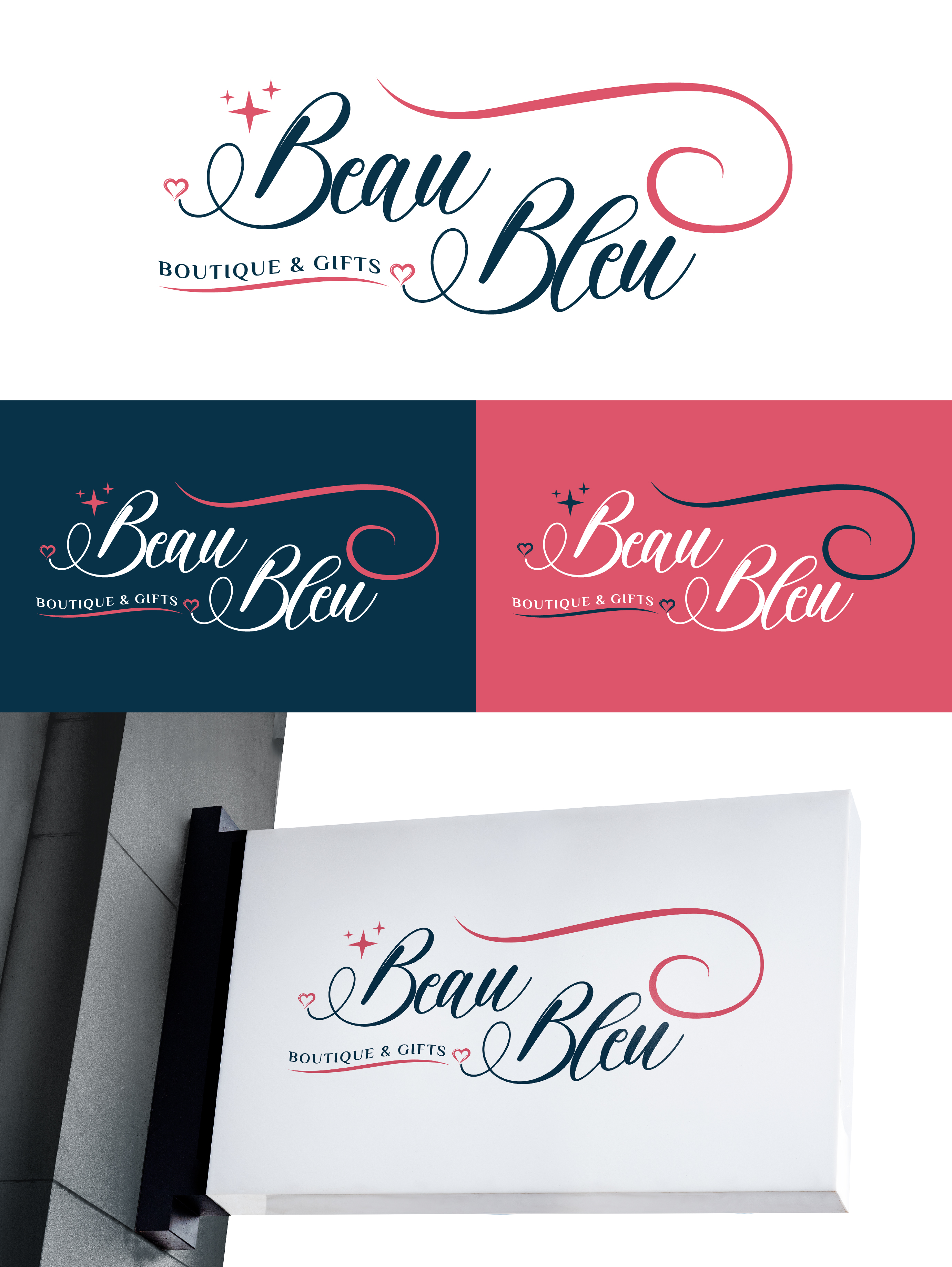 Diseño de Logo por Design Athics para Beau Bleu Boutique | Diseño #30277589