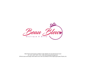 Logo Design by skart for Beau Bleu Boutique | Design: #30274801