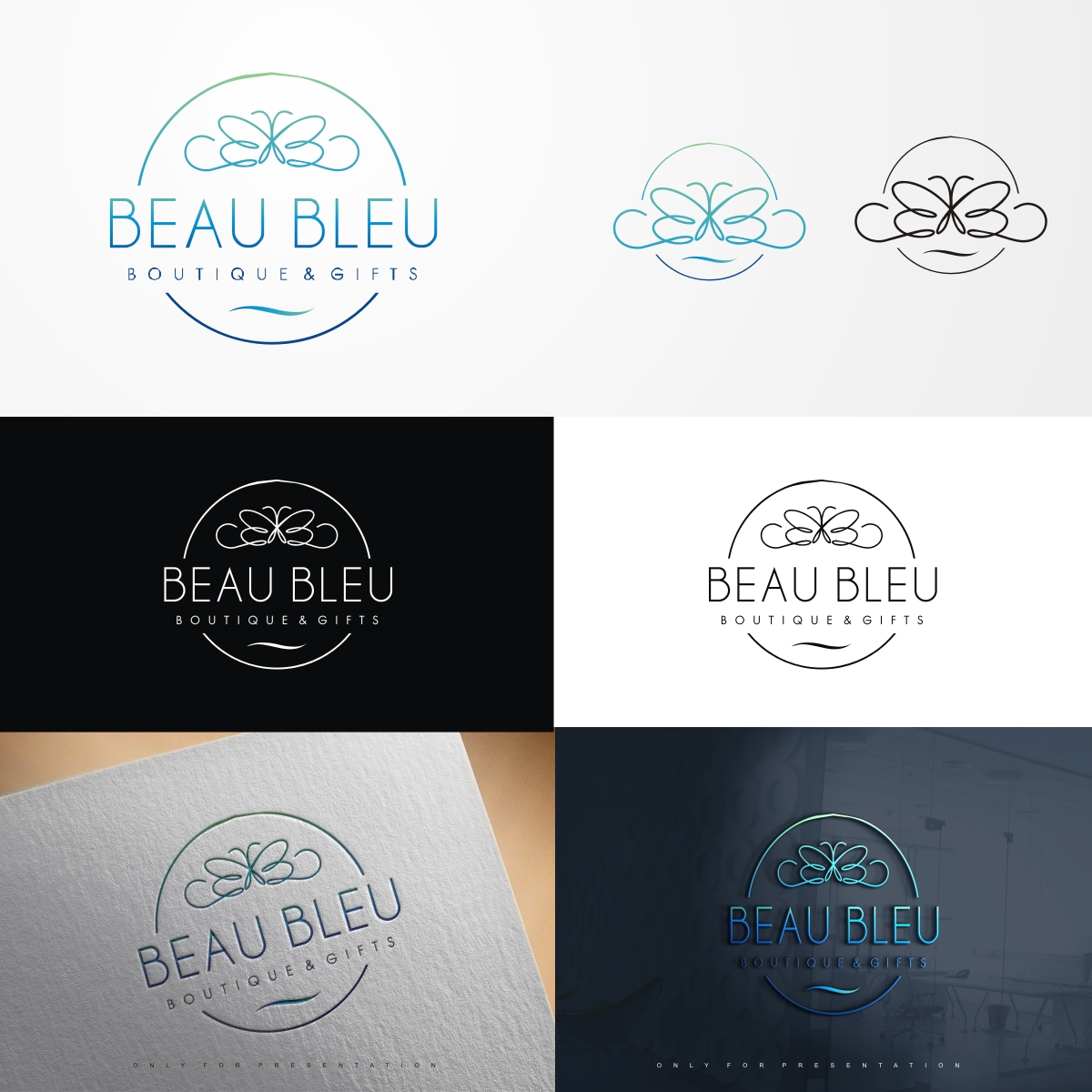 Logo Design by N83touchthesky for Beau Bleu Boutique | Design #30272840