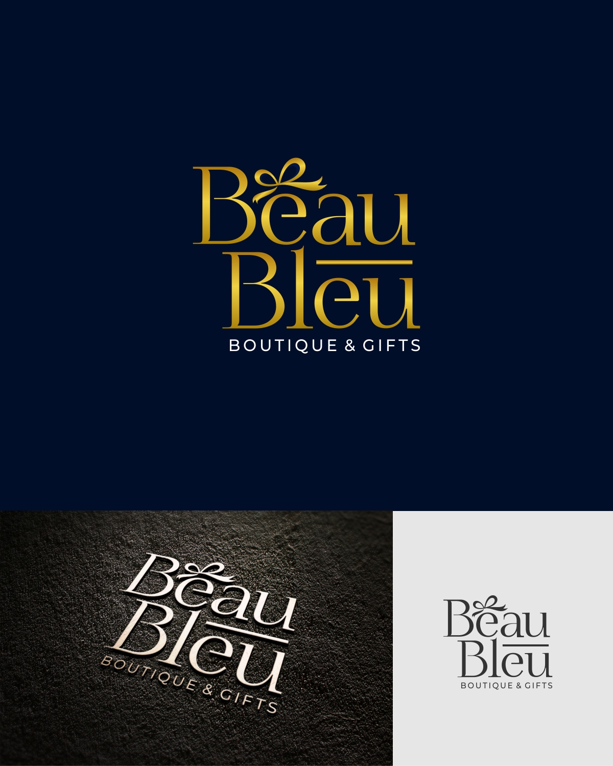Diseño de Logo por Eppeok para Beau Bleu Boutique | Diseño #30276617
