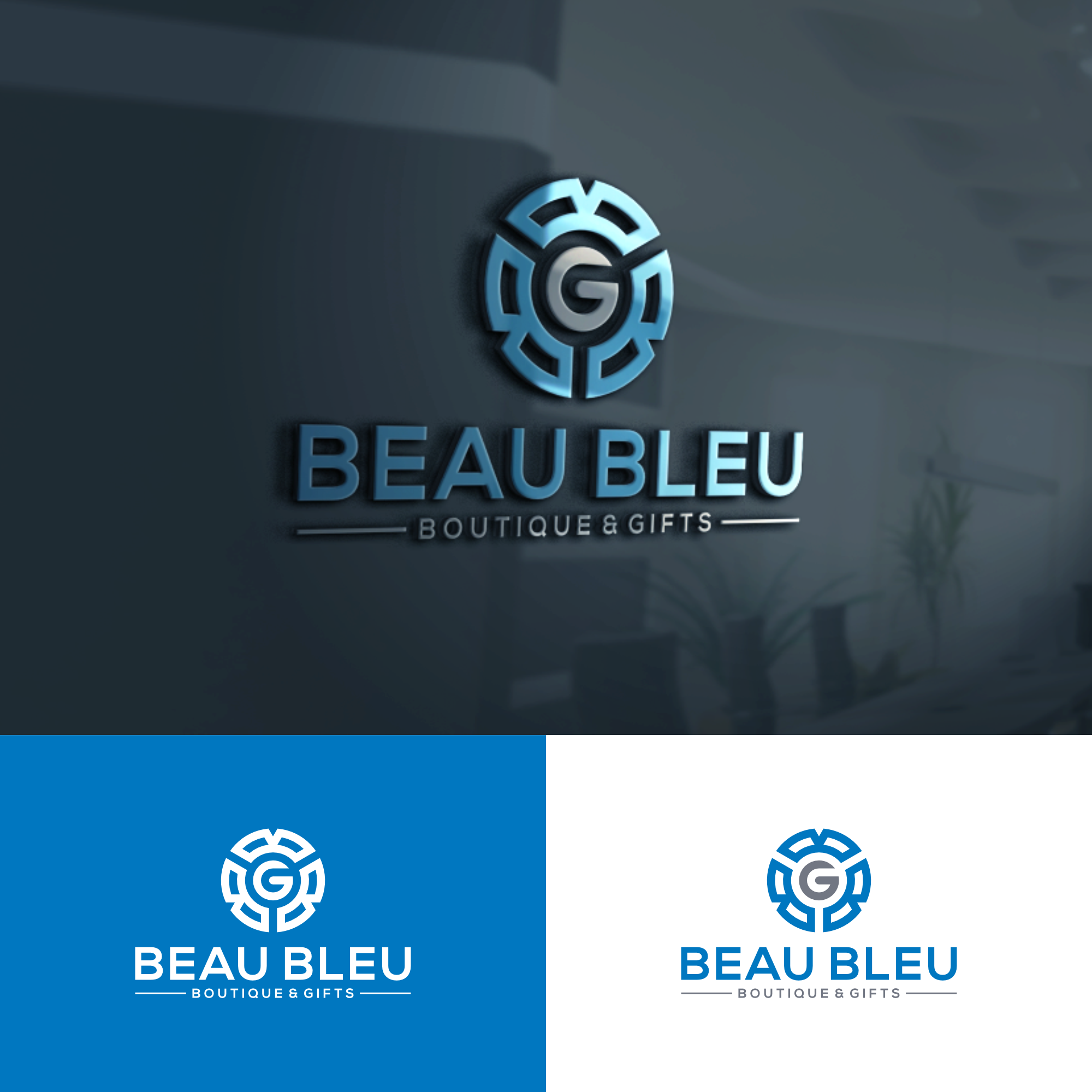 Diseño de Logo por anak mama para Beau Bleu Boutique | Diseño #30274440