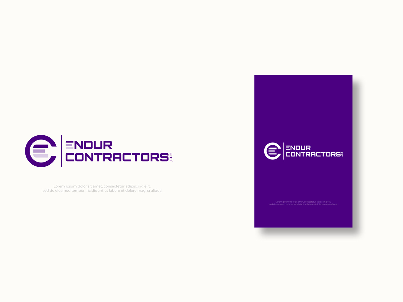 Logo Design by Locke+ for Endur Contractors, LLC | Design #30289008