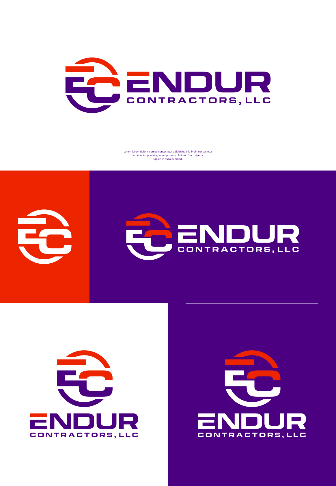 Logo Design by artswolf for Endur Contractors, LLC | Design #30278526