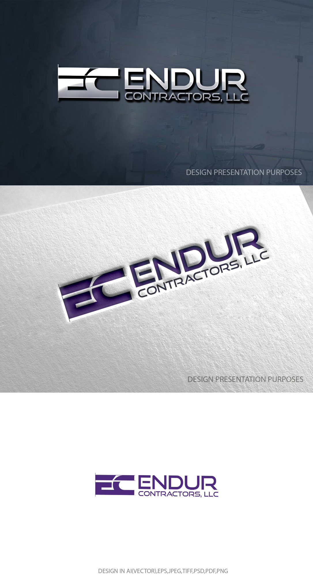 Logo Design by zebronicgraphic for Endur Contractors, LLC | Design #30274501