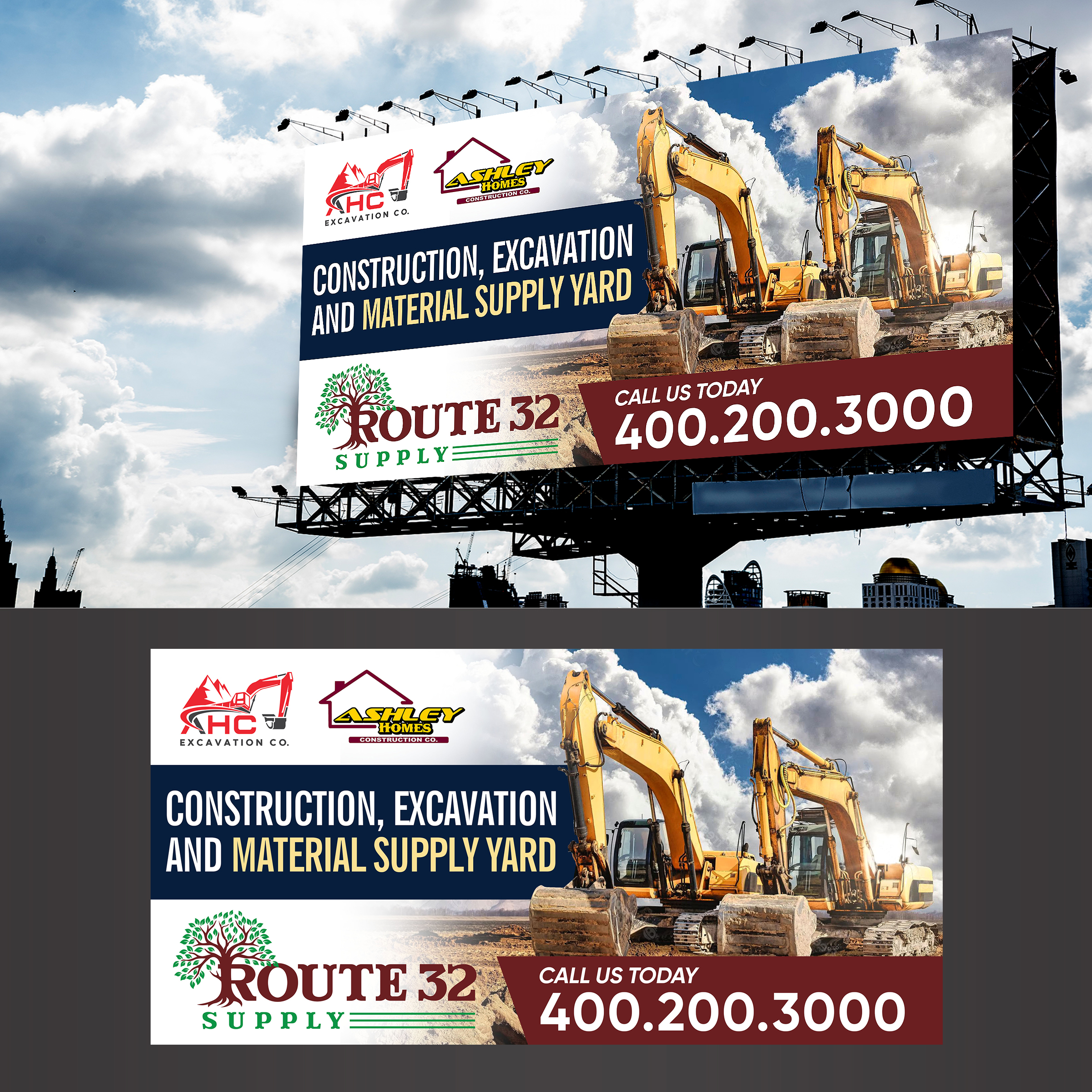 Billboard Design by Designers Hub for Ashley Homes Construction Co LLC | Design #30332441