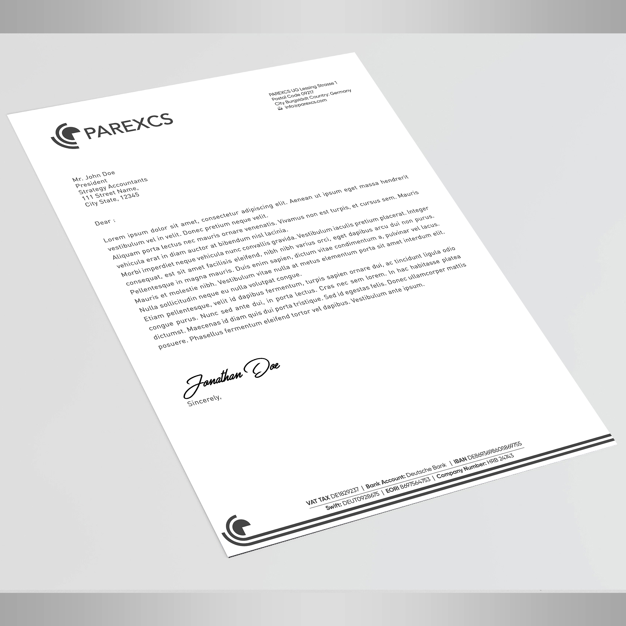 Letterhead Design by Designers Hub for this project | Design #30298373
