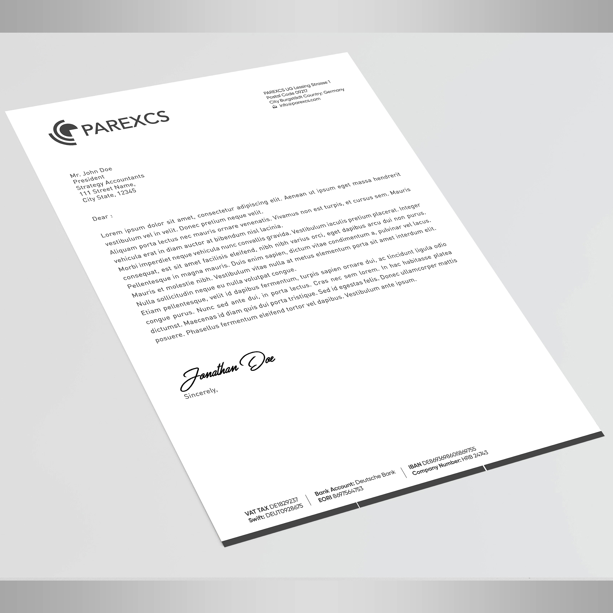 Letterhead Design by Designers Hub for this project | Design #30298443