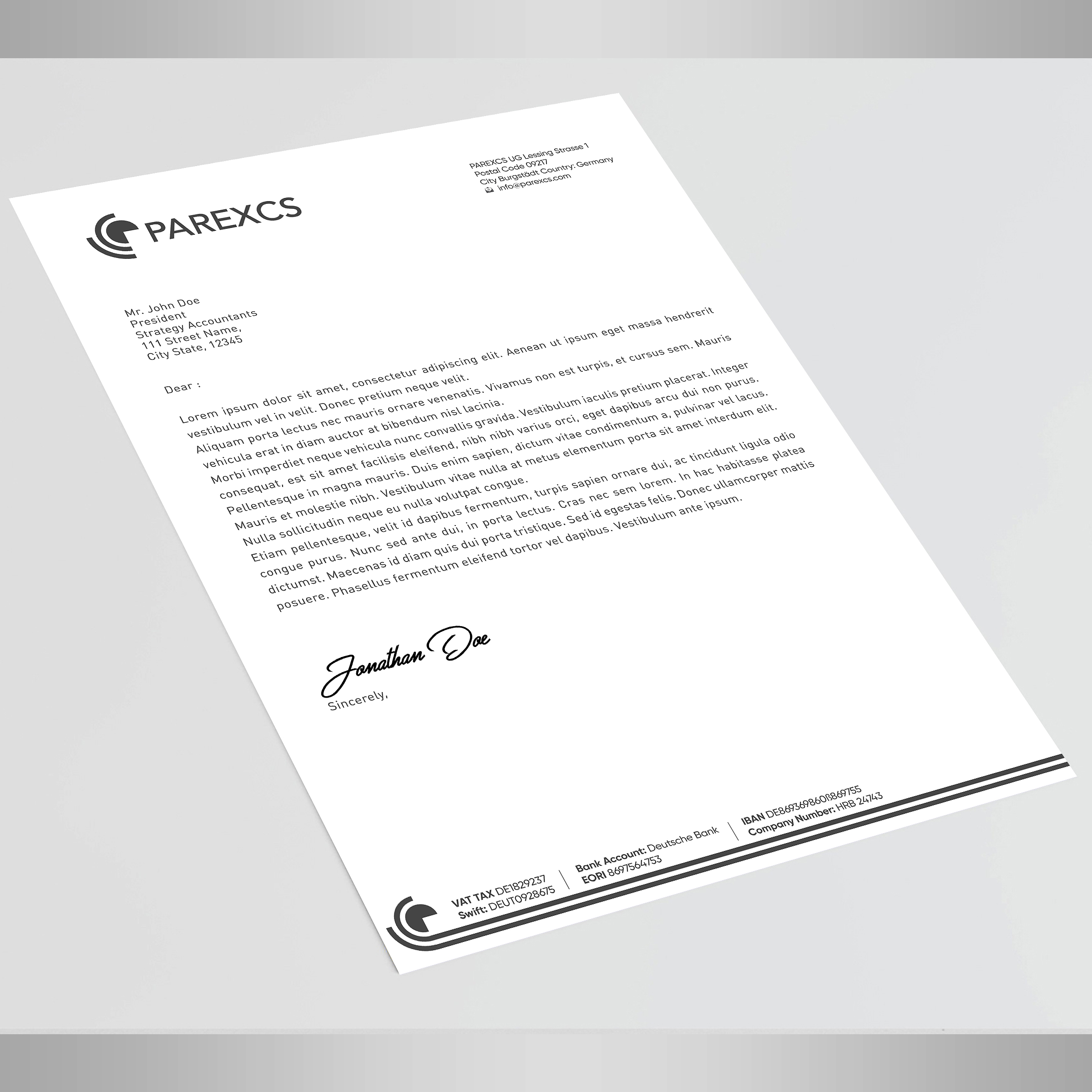 Letterhead Design by Designers Hub for this project | Design #30298444