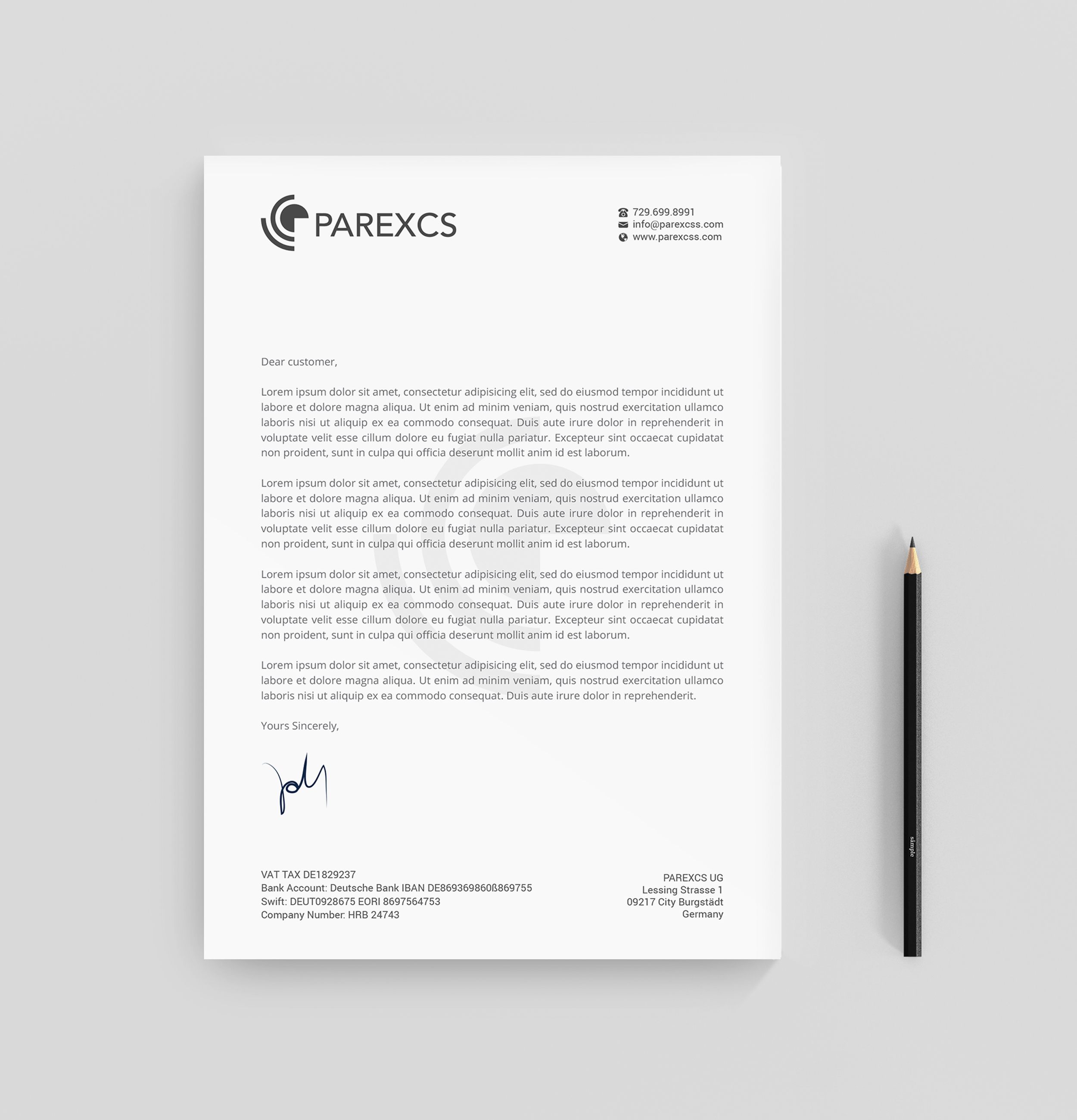 Letterhead Design by R.design for this project | Design #30284720