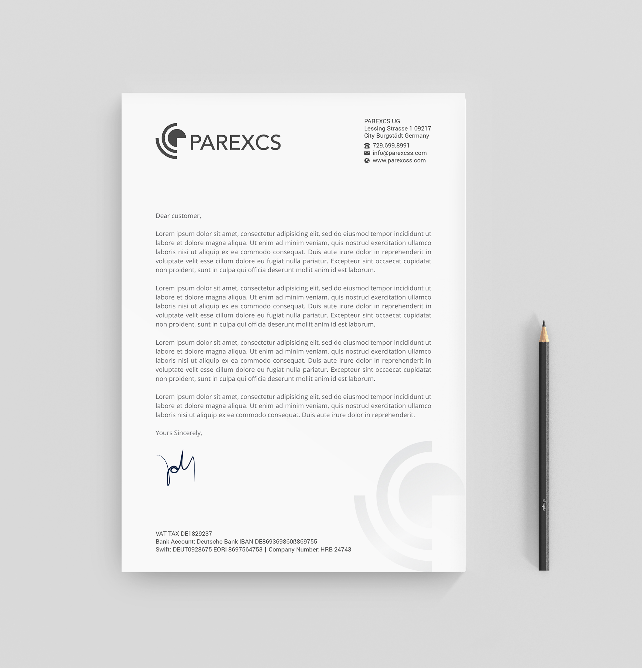 Letterhead Design by R.design for this project | Design #30290288