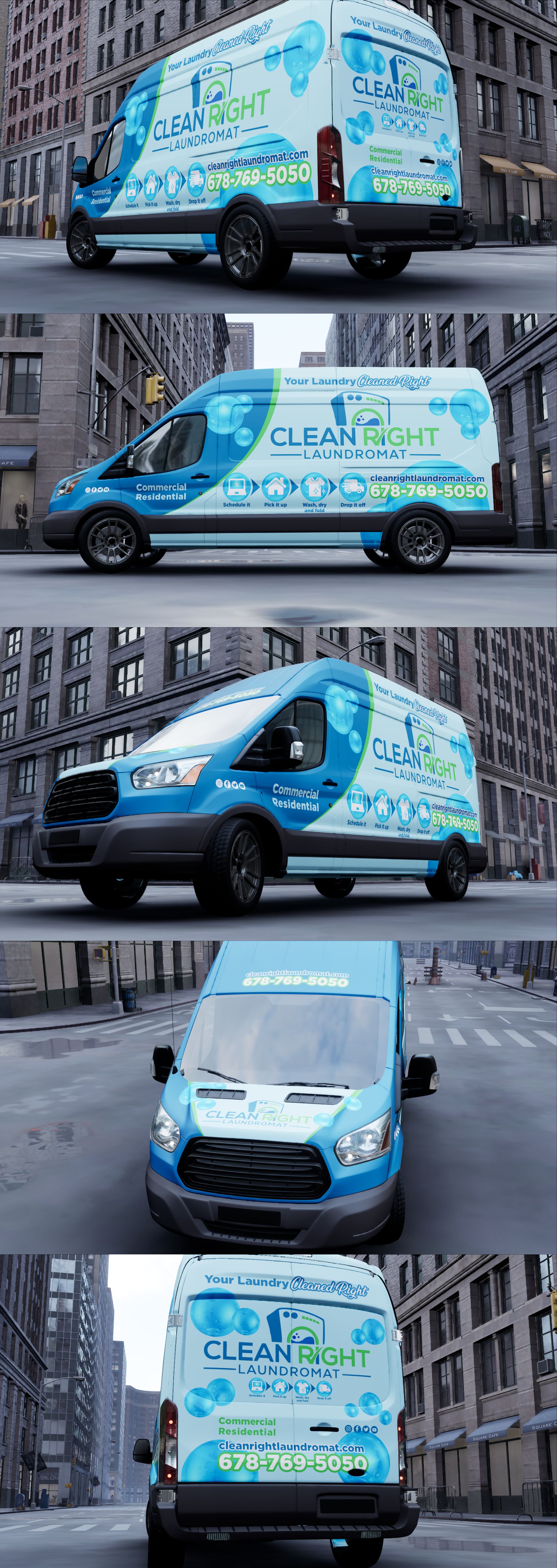 Diseño de Rotulación de Vehículo por VEDG para Clean Right Laundromat | Diseño #30316586