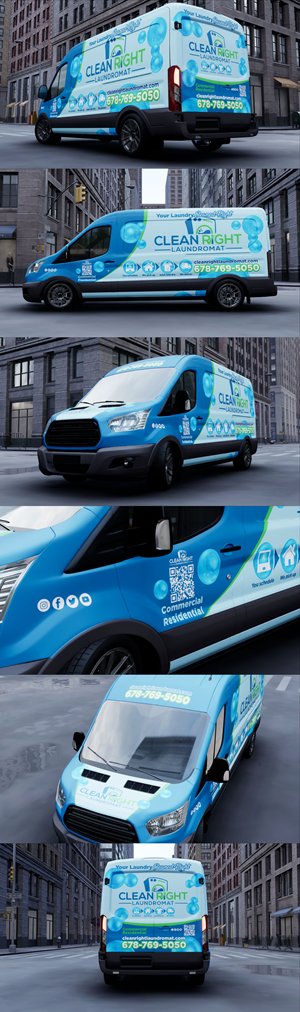 Diseño de Rotulación de Vehículo por VEDG para Clean Right Laundromat | Diseño: #30320756